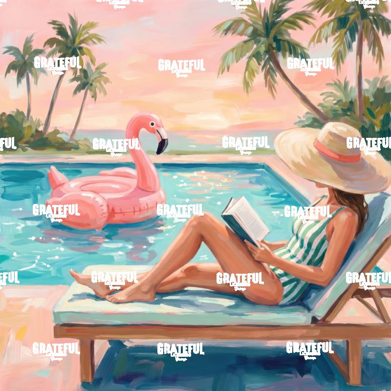 Flamingo Inflatable in the Pool