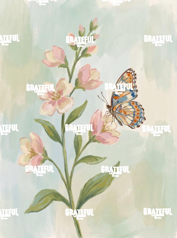 Butterfly and Flowers