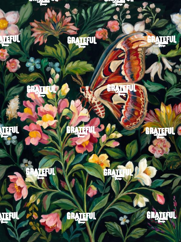 Butterfly and Wildflowers