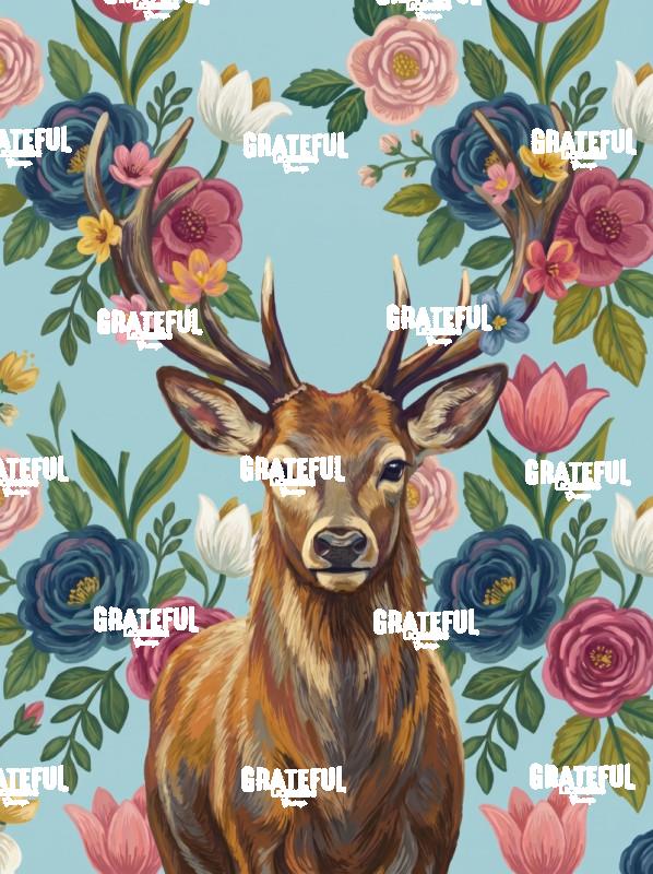 Deer on Wildflowers