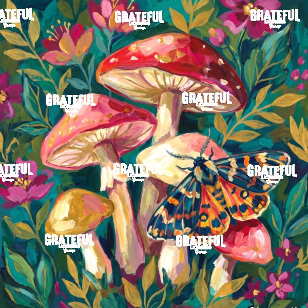 Moth and Mushrooms Square