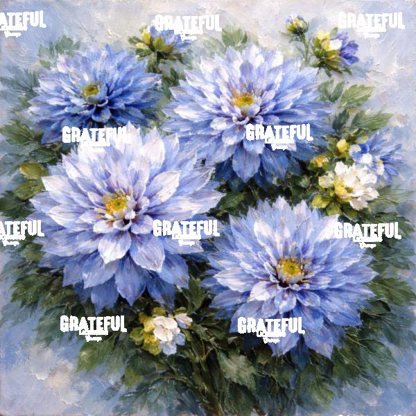 Blue Dahlias