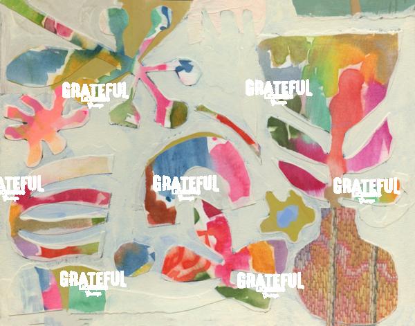 Abstract floral collage