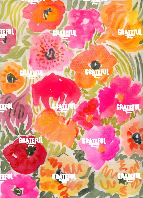 Loose, watery floral