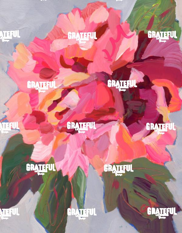 Peony in paint