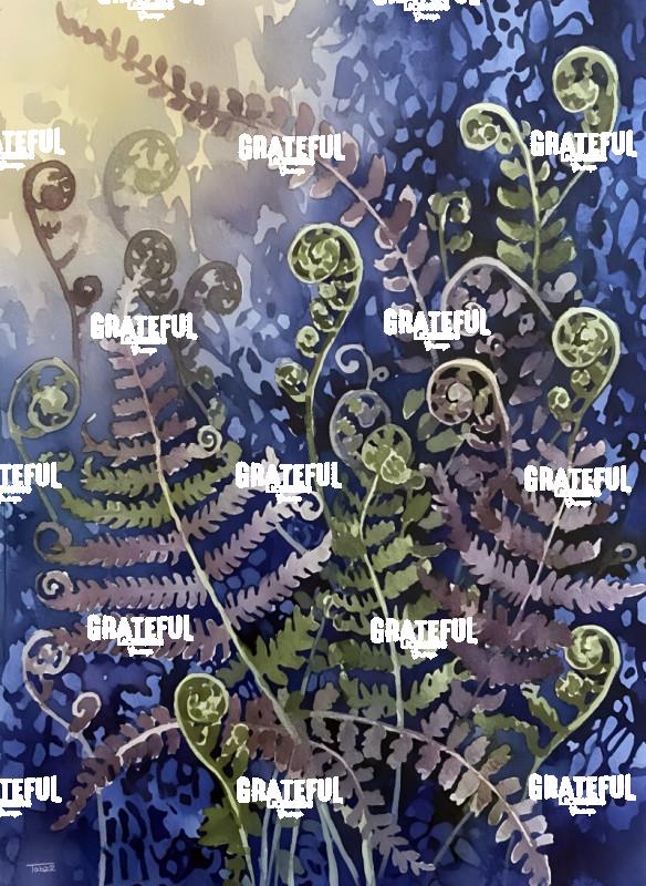 Watercolor Ferns