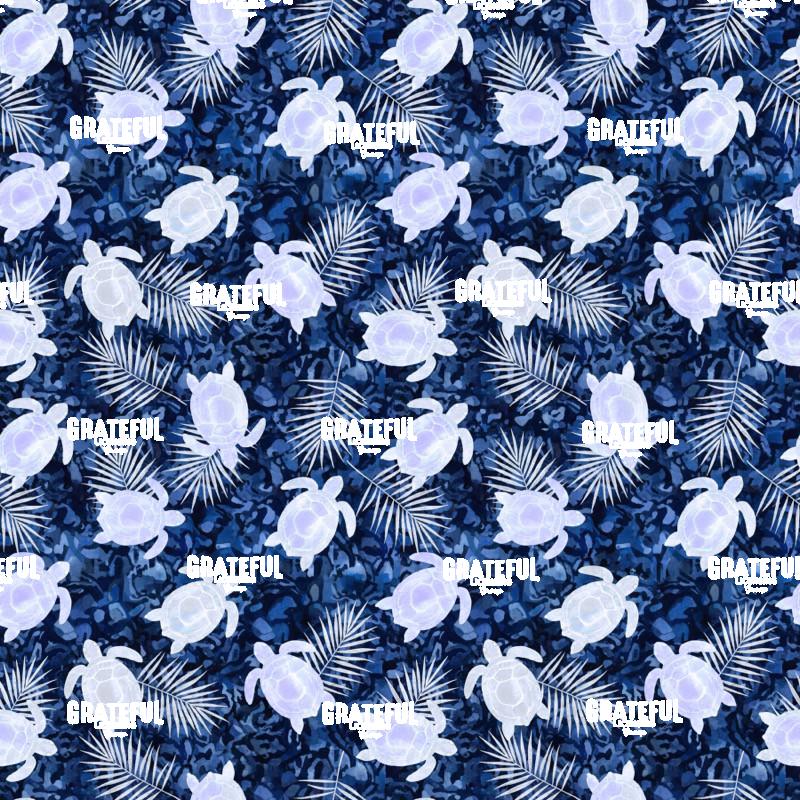 Batik Turtles and Palm Leaves