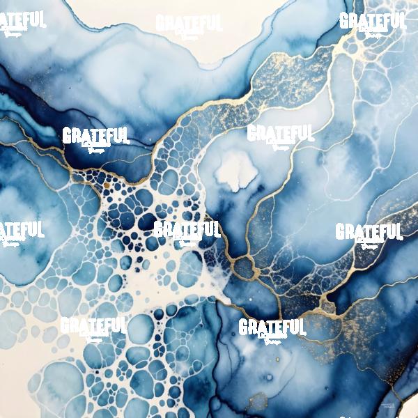 Ocean Blue Abstract Marble