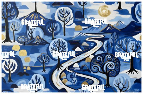 Abstract Forest In Blue