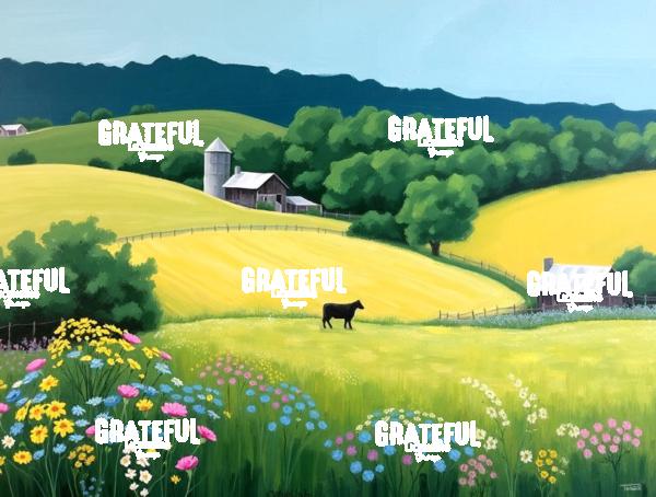 A Cow Among The Fields