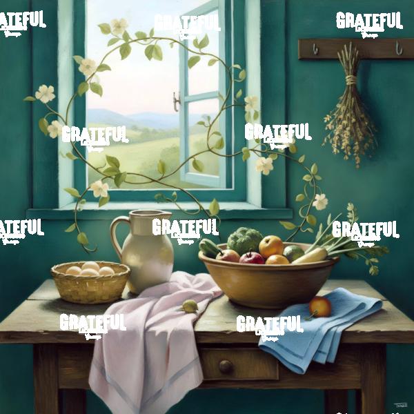 Jasmine Flowers In A Kitchen Window