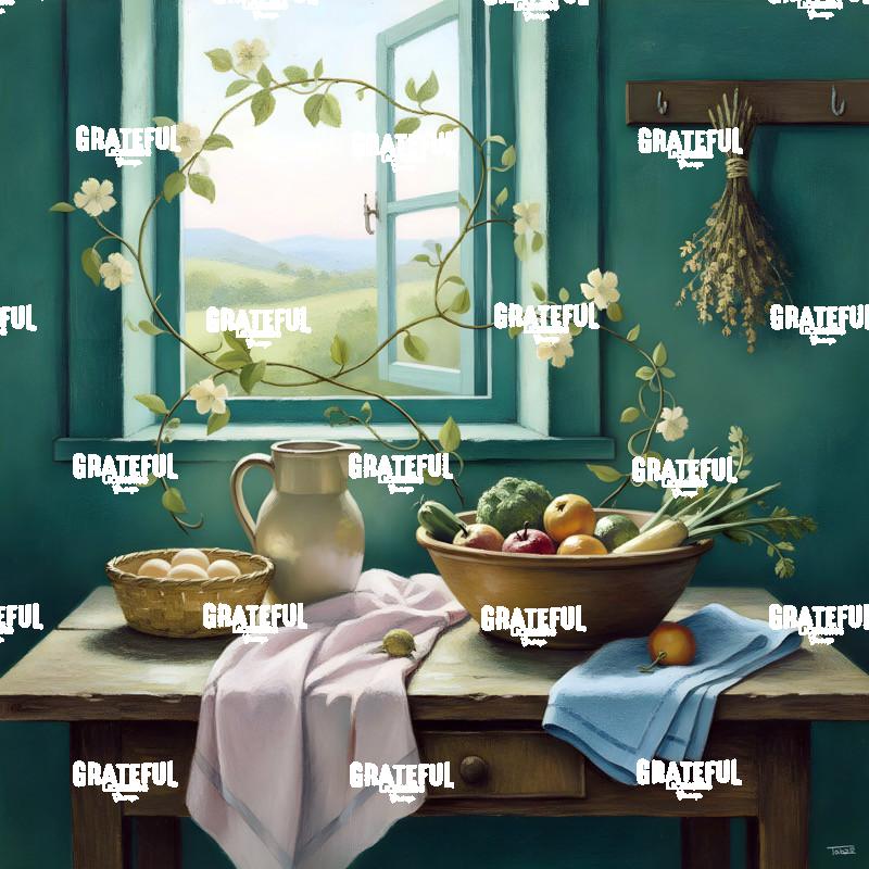 Jasmine Flowers In A Kitchen Window