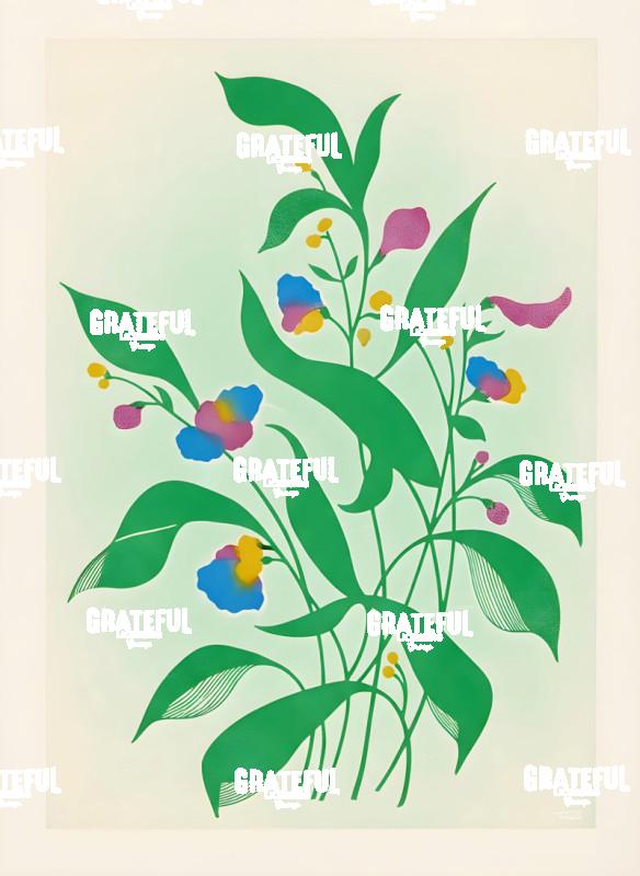 Minimalist Fuschia Flowers