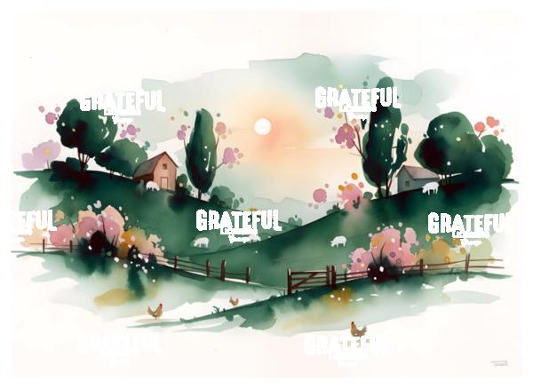 Minimalist Animal Farm Watercolor