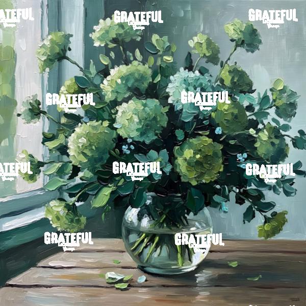 Hydrangeas In A Sunny Window