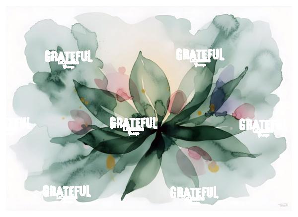 Jaded Floral Watercolor