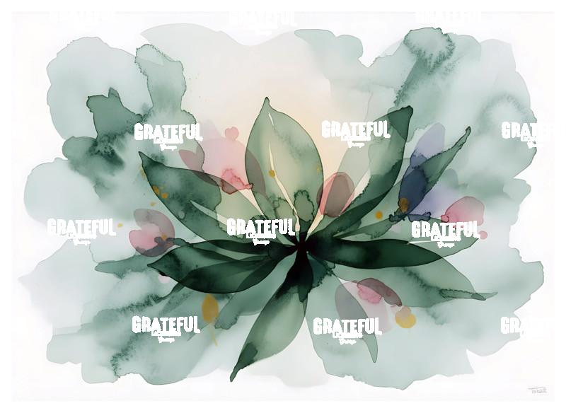 Jaded Floral Watercolor