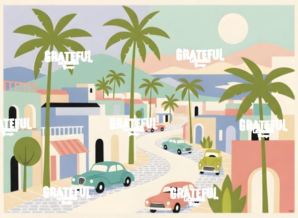 Vintage Tropical Town