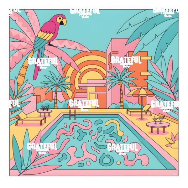 Parrot By The Pool