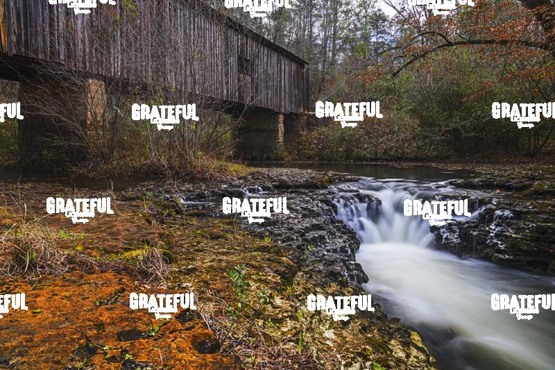 Winter at Coheelee Creek Covered Bridge