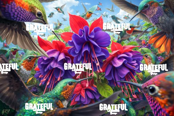 Hummingbirds and Fucsia