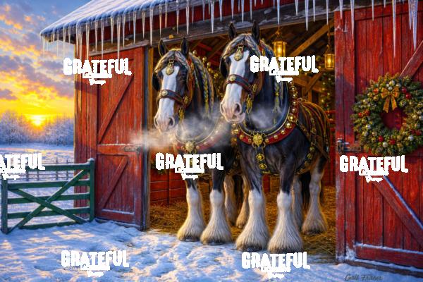 Winter Clydesdales