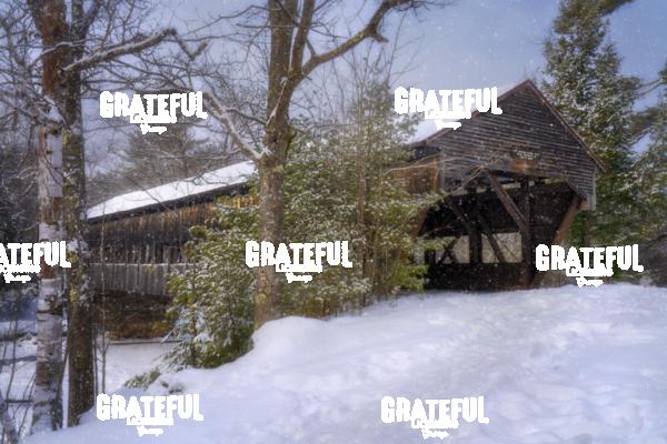 Winter Morning at Albany Covered Bridge