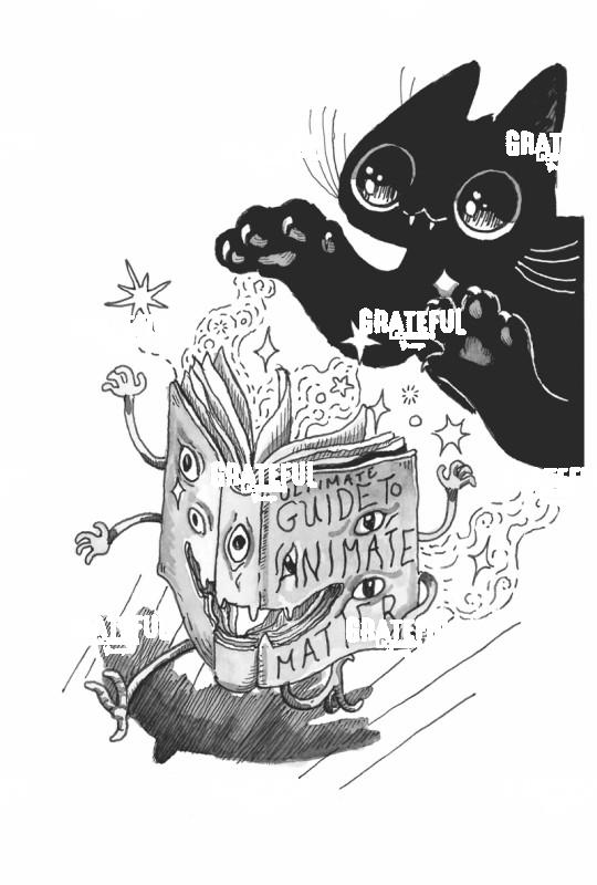 Cat with Magic Book
