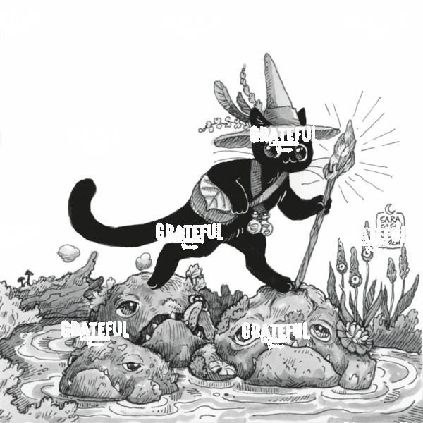 Witch Cat with Staff