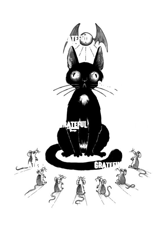 Ritual Cat with Mice