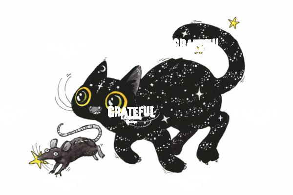 Galaxy Cat with Mouse
