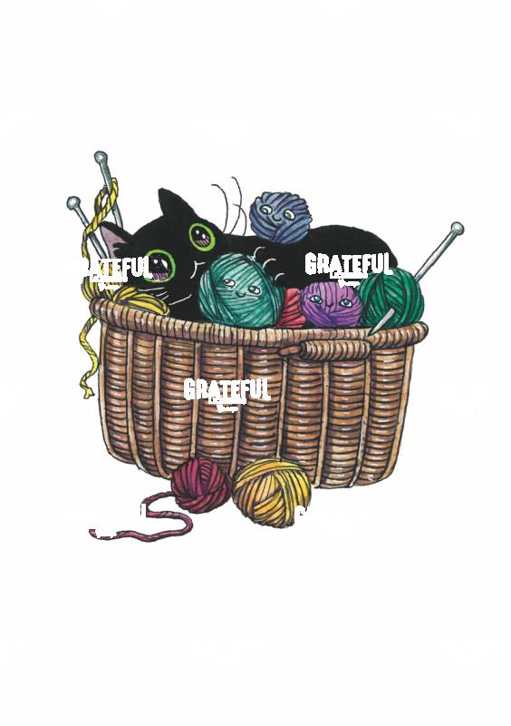 Wool Basket Cat