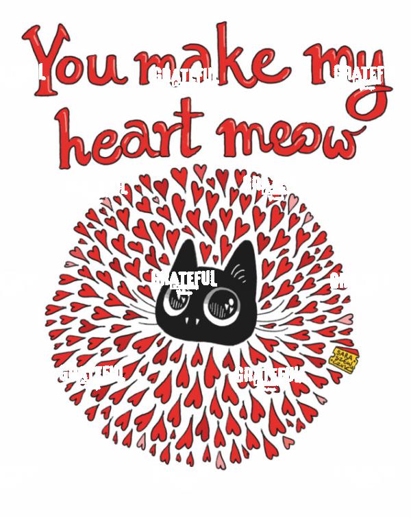 Heart Burst Cat