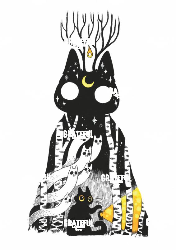 Birch Trees Cat