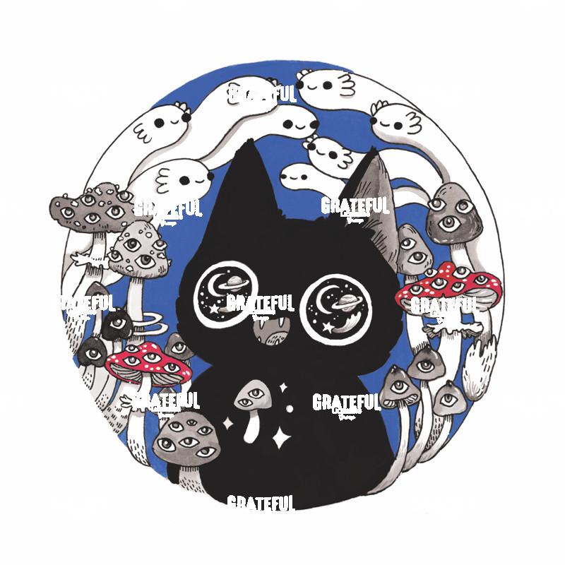 Cat in Blue Circle