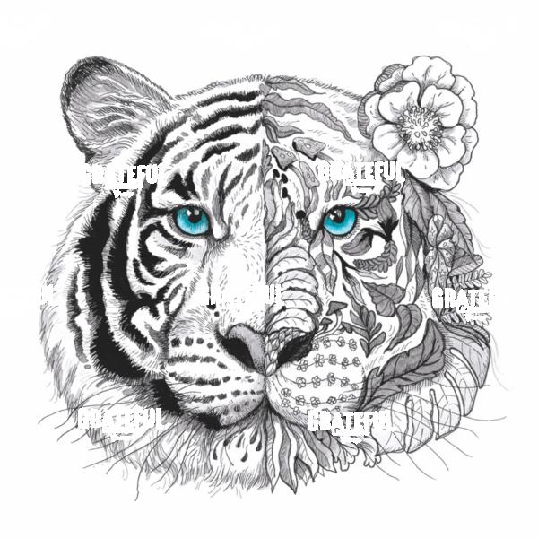Floral Tiger Portrait