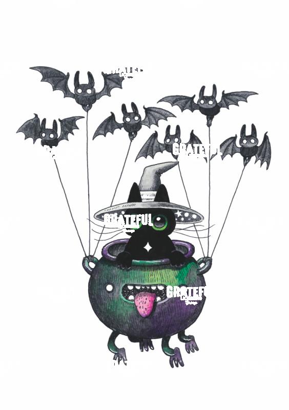 Cauldron Bat Balloons