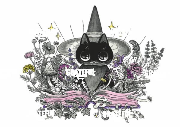 Green Witch Hat Cat