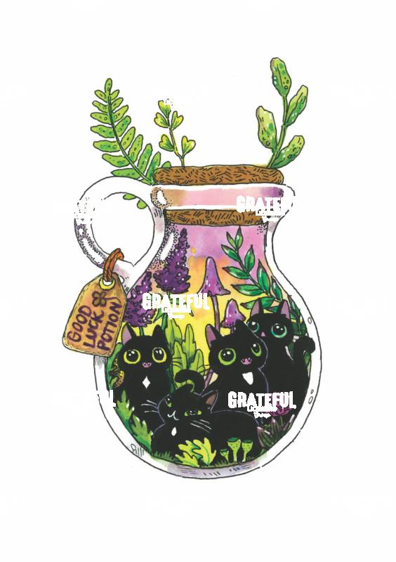 Greenery Pitcher Cat
