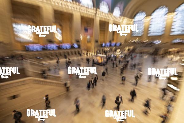 Motion blur inside Grand Central Station in NYC