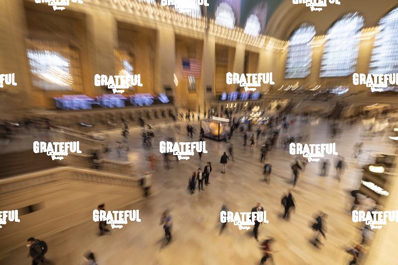Motion blur inside Grand Central Station in NYC