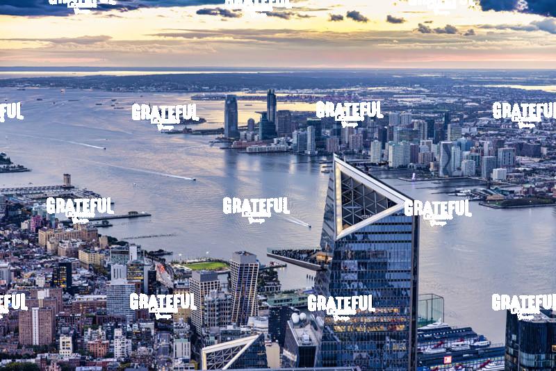 The island of Manhattan from high above 2