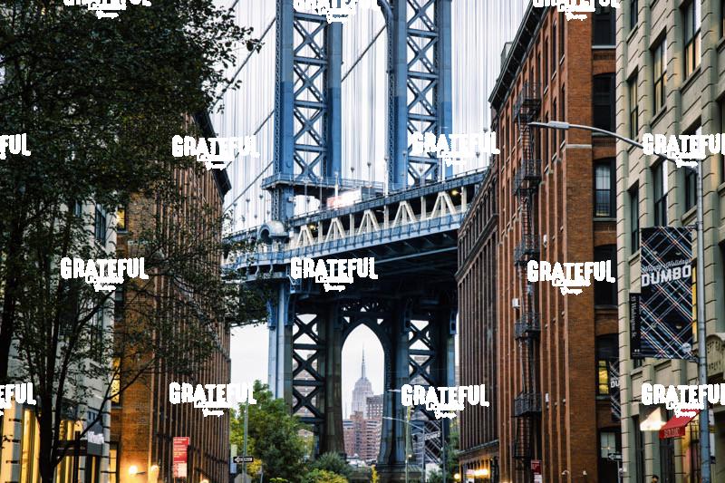 Manhattan Bridge in Dumbo in NYC