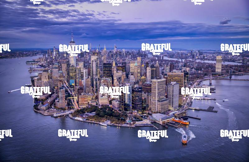 The island of Manhattan from high above 3
