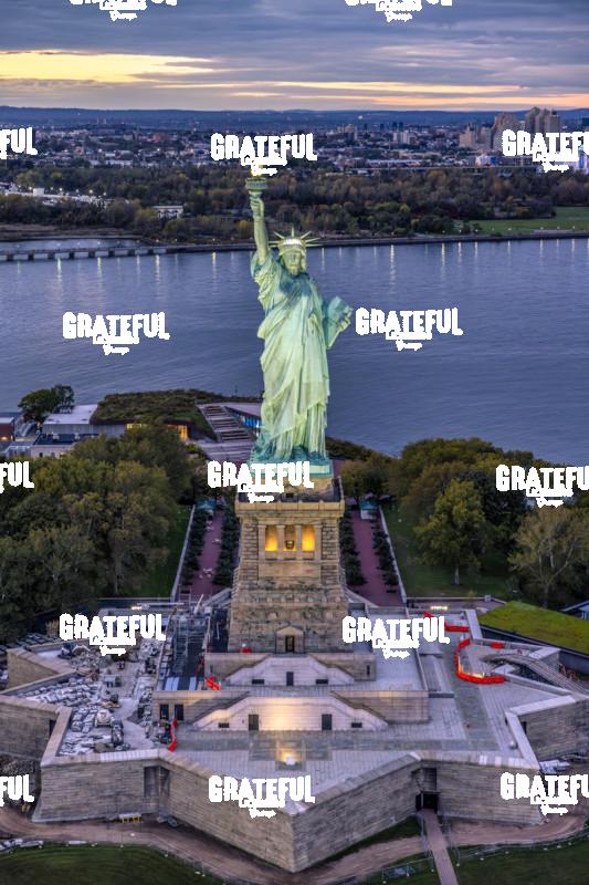 The Statue of Liberty from above
