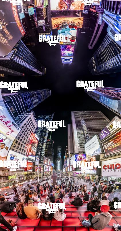 Times Square vertical panorama in NYC