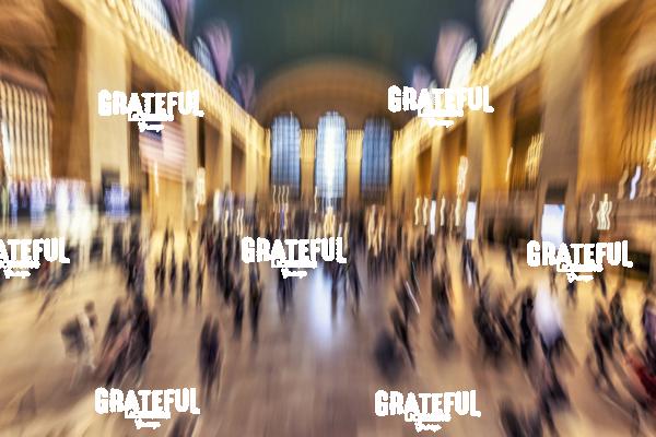 Motion blur of people inside Grand Central Station in NYC 2