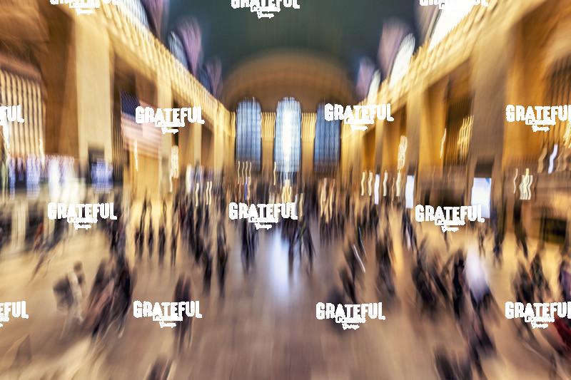 Motion blur of people inside Grand Central Station in NYC 2