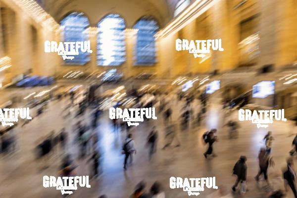 Motion blur of people inside Grand Central Station in NYC 3