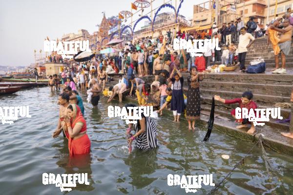 Bathing in the Ganges River in Varinasi, India 2
